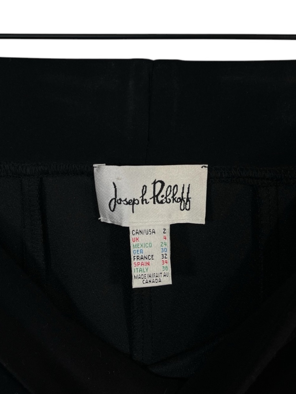 Joseph Ribkoff Classic Straight Pant in Black Size 2 Pull On 27.5” Inseam - Picture 5 of 6
